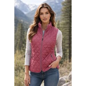 Eddie Bauer Puffer Vest Womens XL Pink Quilted Lightweight Outdoor Gorpcore